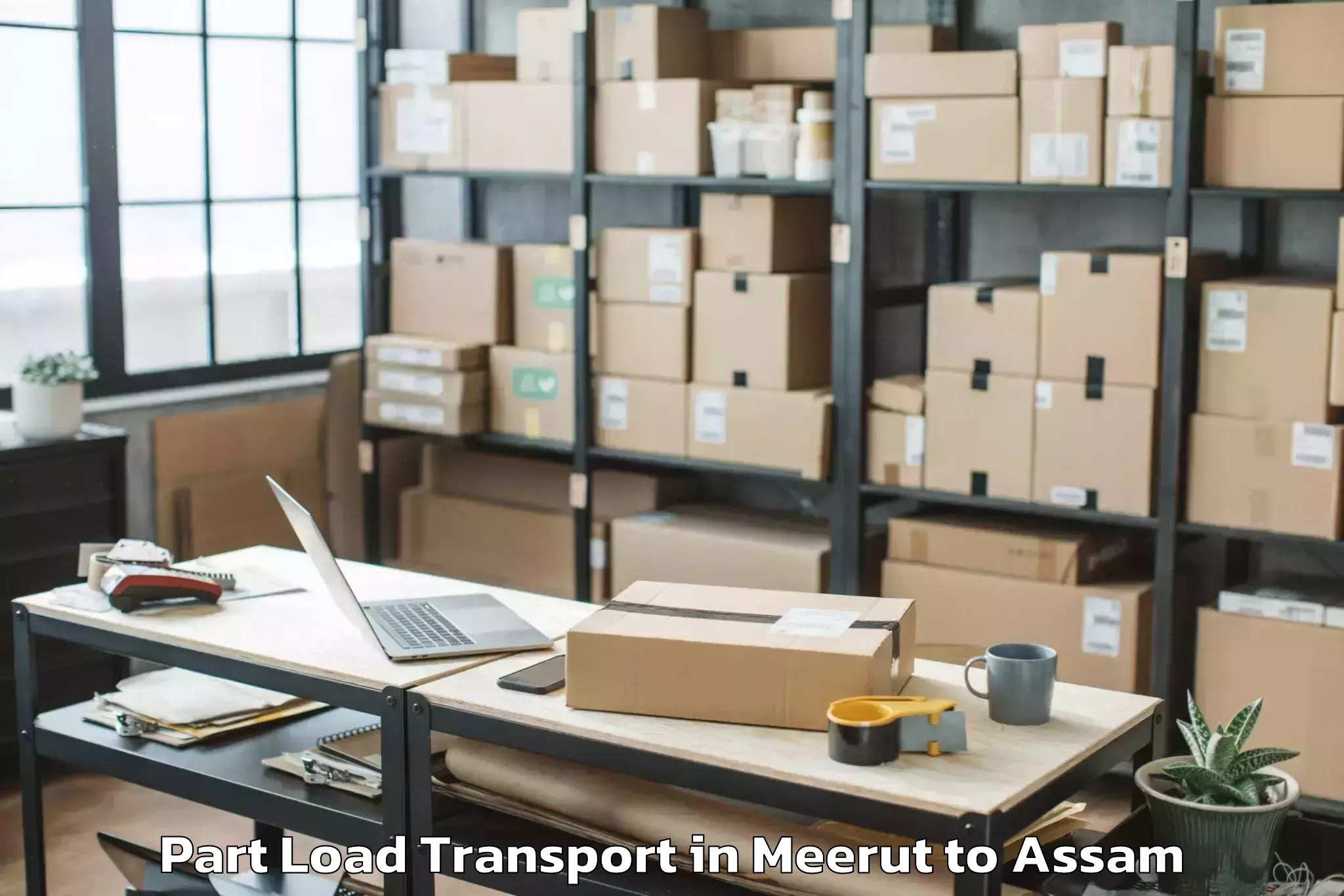 Affordable Meerut to Baganpara Pt Part Load Transport